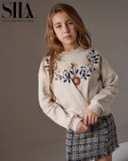 Flora Navy skirt Set