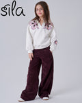 Flora corduroy Set - Plum