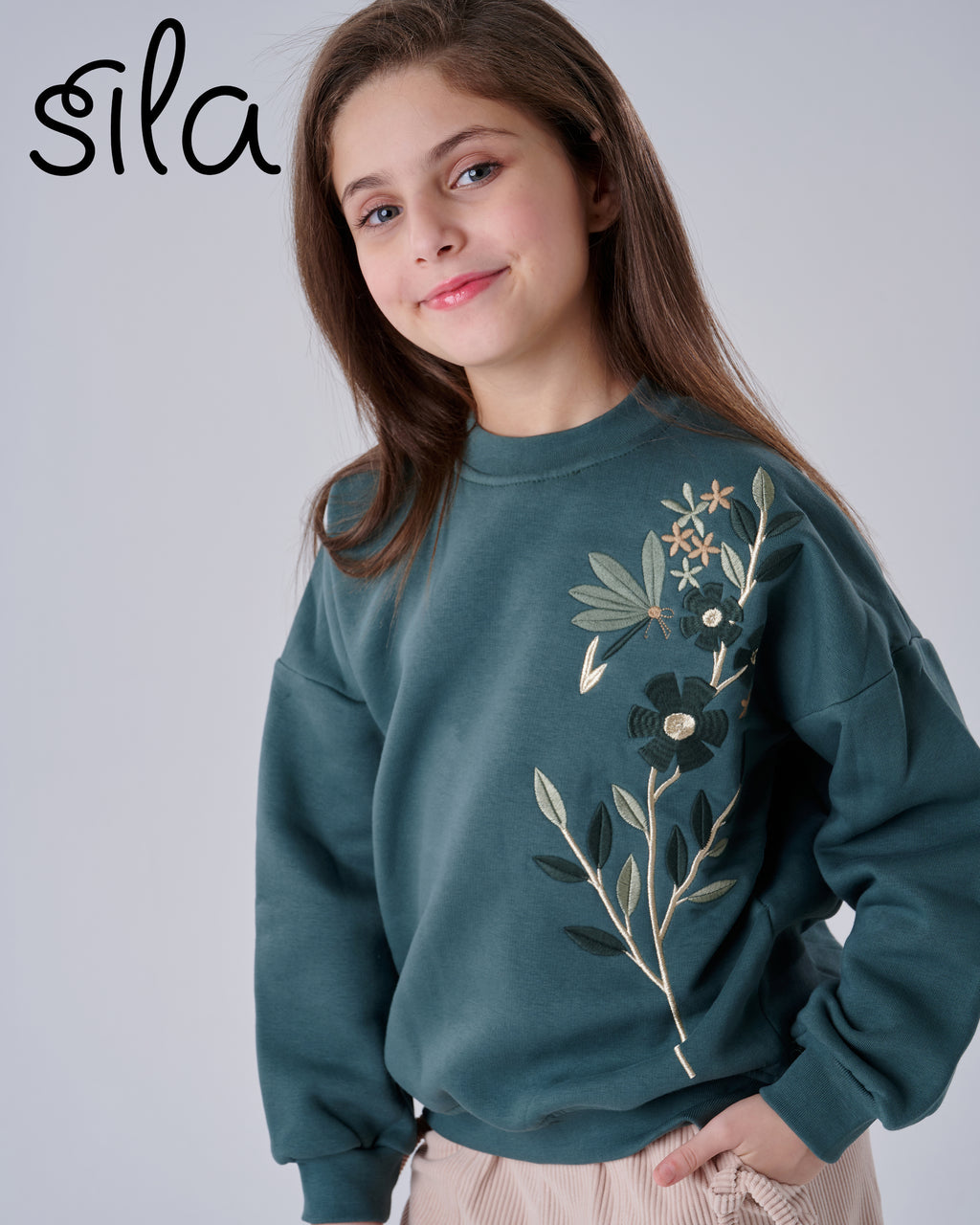 Flora Corduroy Set - Olive & Beige