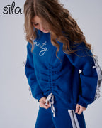 Beauty Hoodie Set Navy Blue