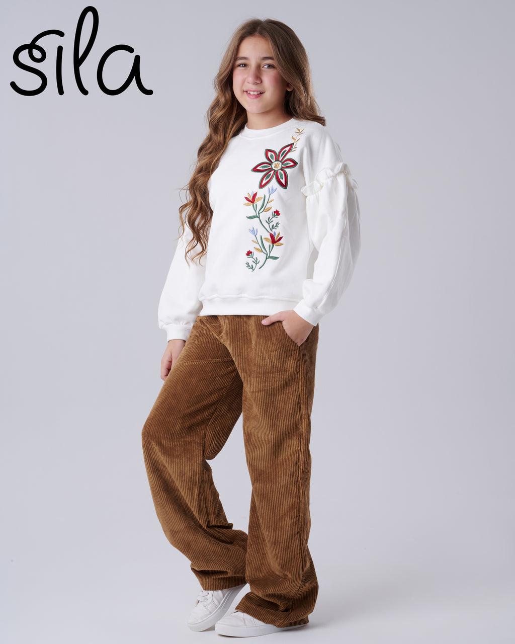 Flora corduroy set - Mocha