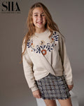 Flora Navy skirt Set